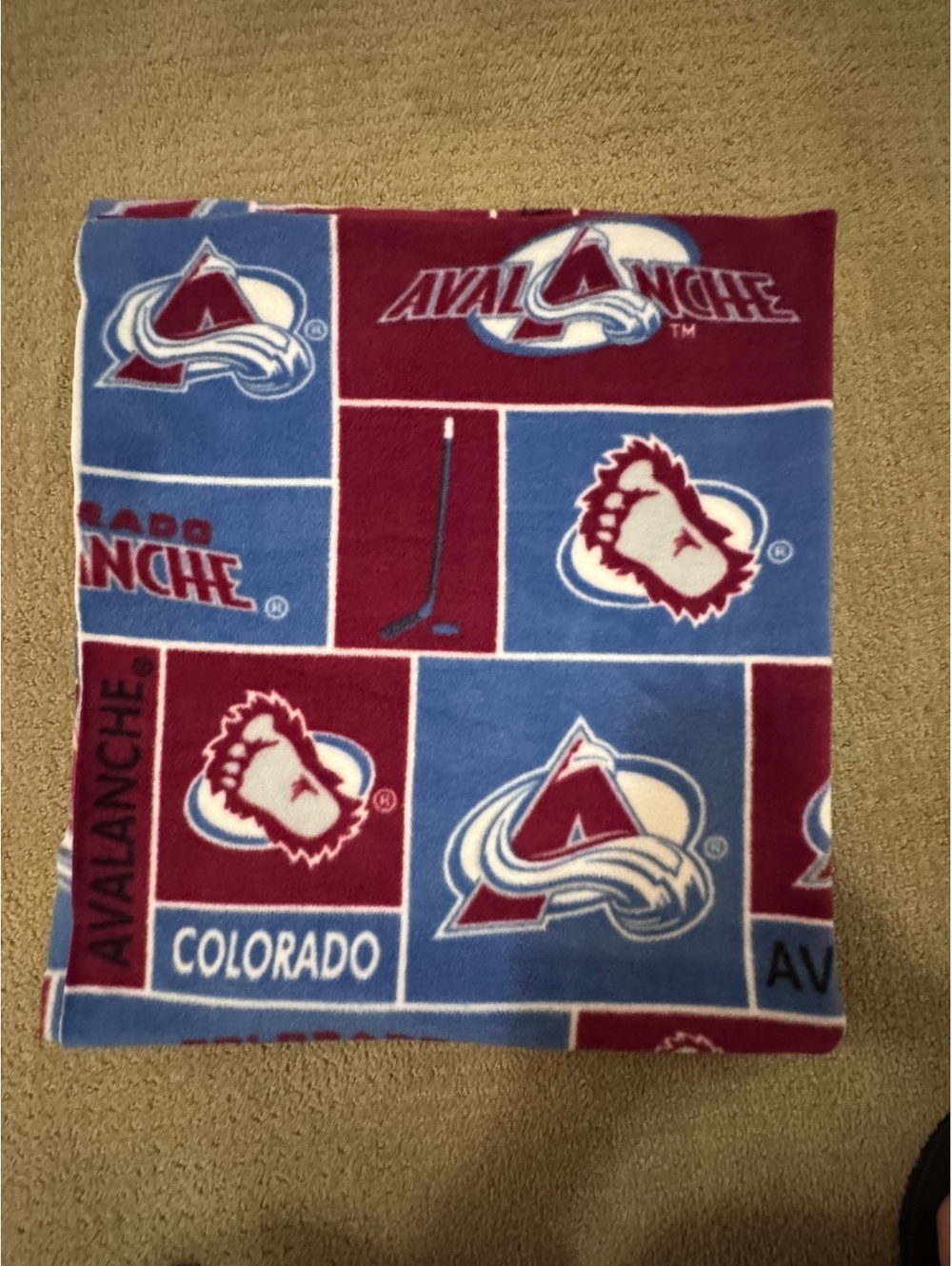 Colorado Avalanche NHL Fleece Blanket 39x39 Inches